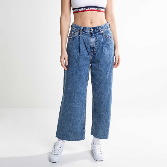 Buy RIBCAGE PLEATED CROP NOW AND THEN JEANS WOMENS for N/A  on !