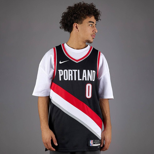 Nike Men's Damian Lillard Black Portland Trail Blazers 2020/21 Swingman  Jersey - Icon Edition