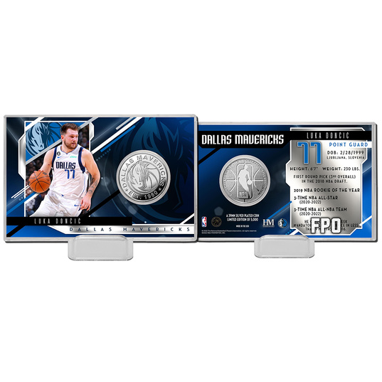 NBA Dallas Mavericks Luka Doncic Silver Mint Coin Card  large Bildnummer 1