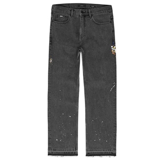 Open Hem Jeans with Splashes