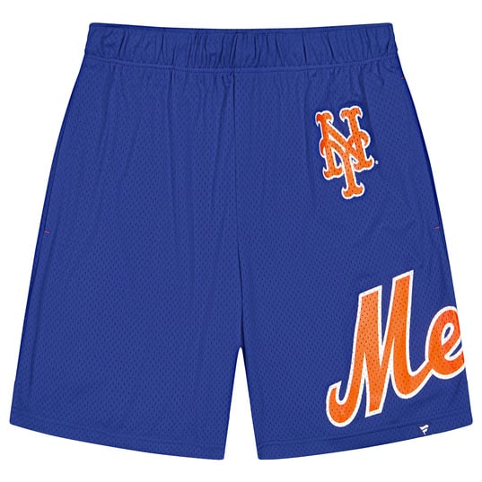 nike MLB NEW YORK METS FUNDAMENTALS MESH Shorts Deep Royal Dark Orange 1