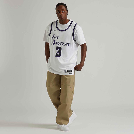 Men's Los Angeles Lakers Anthony Davis Nike Black City Edition Swingman  Jersey