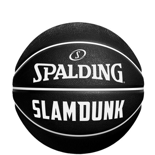 Slam Dunk Black White Sz5 Rubber Basketball  large image number 1