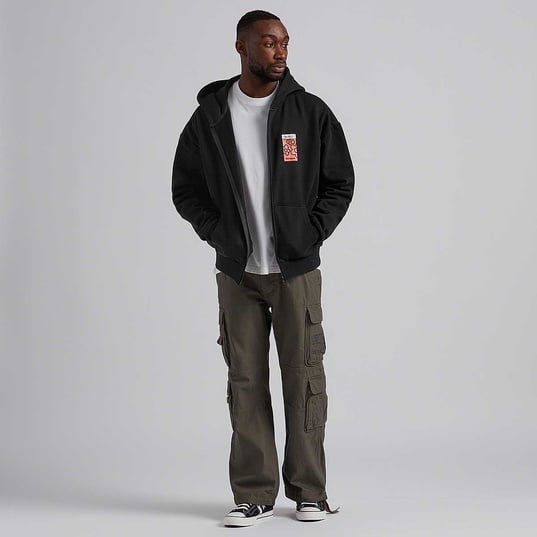 Puffer Peace Heavy Oversize Zip Hoody  large image number 2