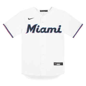 nike MLB OFFICIAL REPLICA MIAMI MARLINS HOME JERSEY White 1
