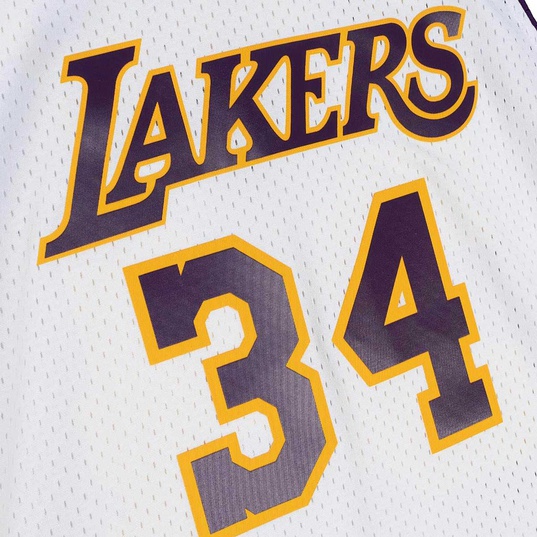 NBA LOS ANGELES LAKERS 2002 SHAQUILLE O'NEAL SWINGMAN JERSEY  large image number 3