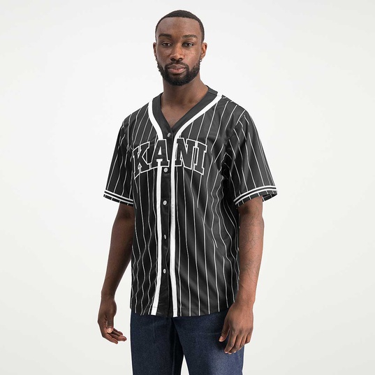 Buy Serif Pinstripe Baseball Shirt for N/A 0.0 on KICKZ.com!