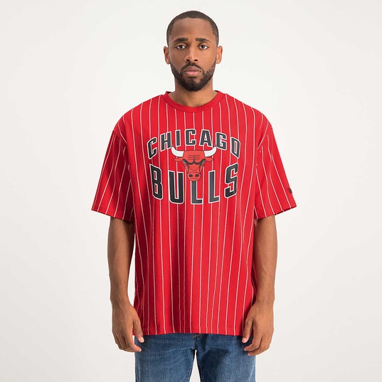 Pinstriped Baseball Style Shirt Chicago Bulls