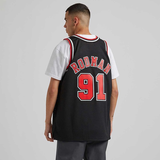 Mitchell & Ness Dennis Rodman Chicago Bulls #91 Off Court Swingman Jersey White - Size XL