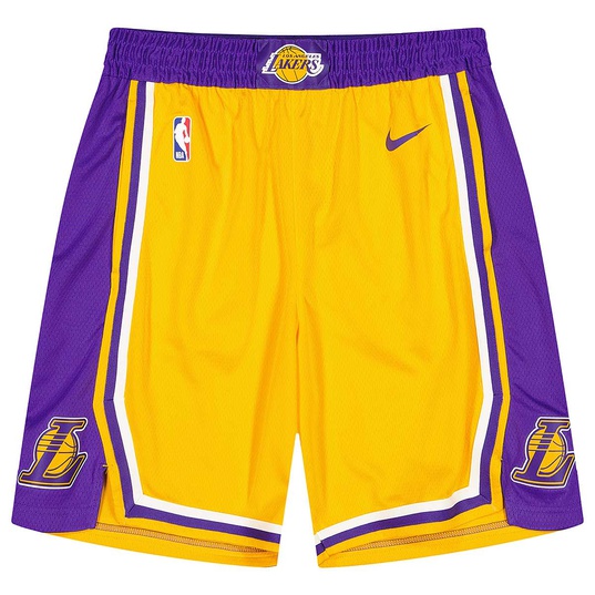 Los Angeles Lakers Courtside Men's Nike Dri-FIT NBA Graphic Shorts.