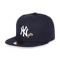 MLB NEW YORK YANKEES PIZZA 27x WORLD CHAMPIONS PATCH 59FIFTY CAP  large image number 1