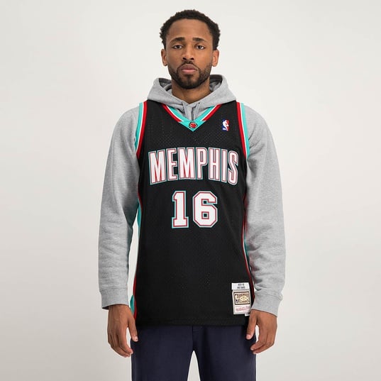 Pau Gasol of the Memphis Grizzlies wears a Pros retro Uniform in
