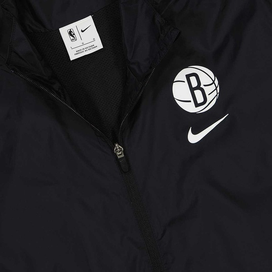 Black Nike NBA Broolyn Nets Courtside Lightweight Jacket