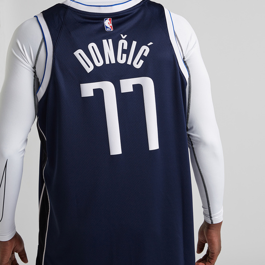 Youth Jordan Brand Luka Doncic Navy Dallas Mavericks Swingman Jersey - Statement Edition Size: Large