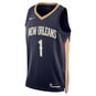 NBA NEW ORLEANS PELICANS ICON SWINGMAN JERSEY ZION WILLIAMSON  large image number 1