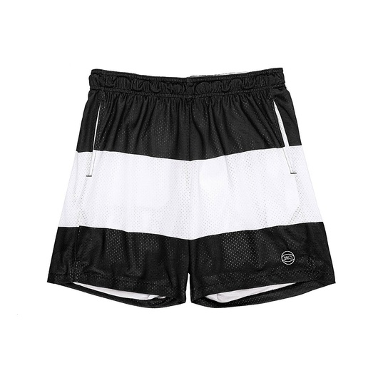White Stripe Mesh Shorts  large numero dellimmagine {1}