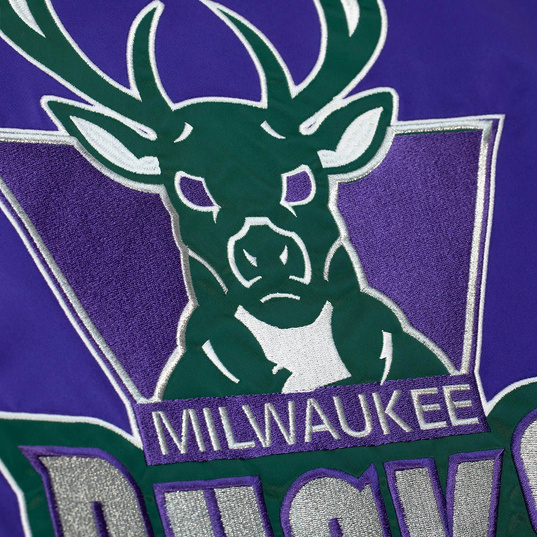 NBA Milwaukee Bucks Purple Satin Jacket - Maker of Jacket