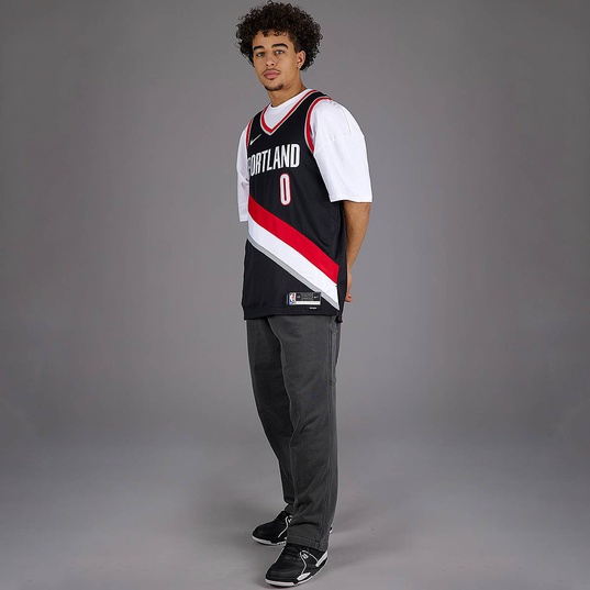 adidas, Shirts & Tops, Portlandtrailblazers Damian Lillard Red Adidas  Basketball Jersey Youth Size L