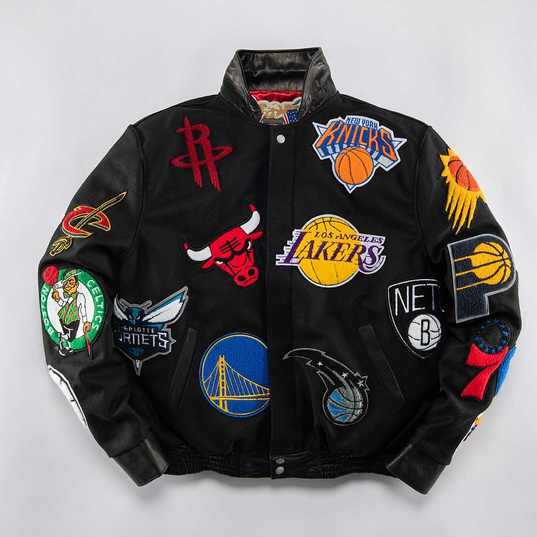 NBA COLLAGE WOOL AND LEATHER JACKET  large número de imagen 1