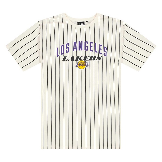 NBA LOS ANGELES LAKERS PINSTRIPE OVERSIZED T-SHIRT  large image number 1