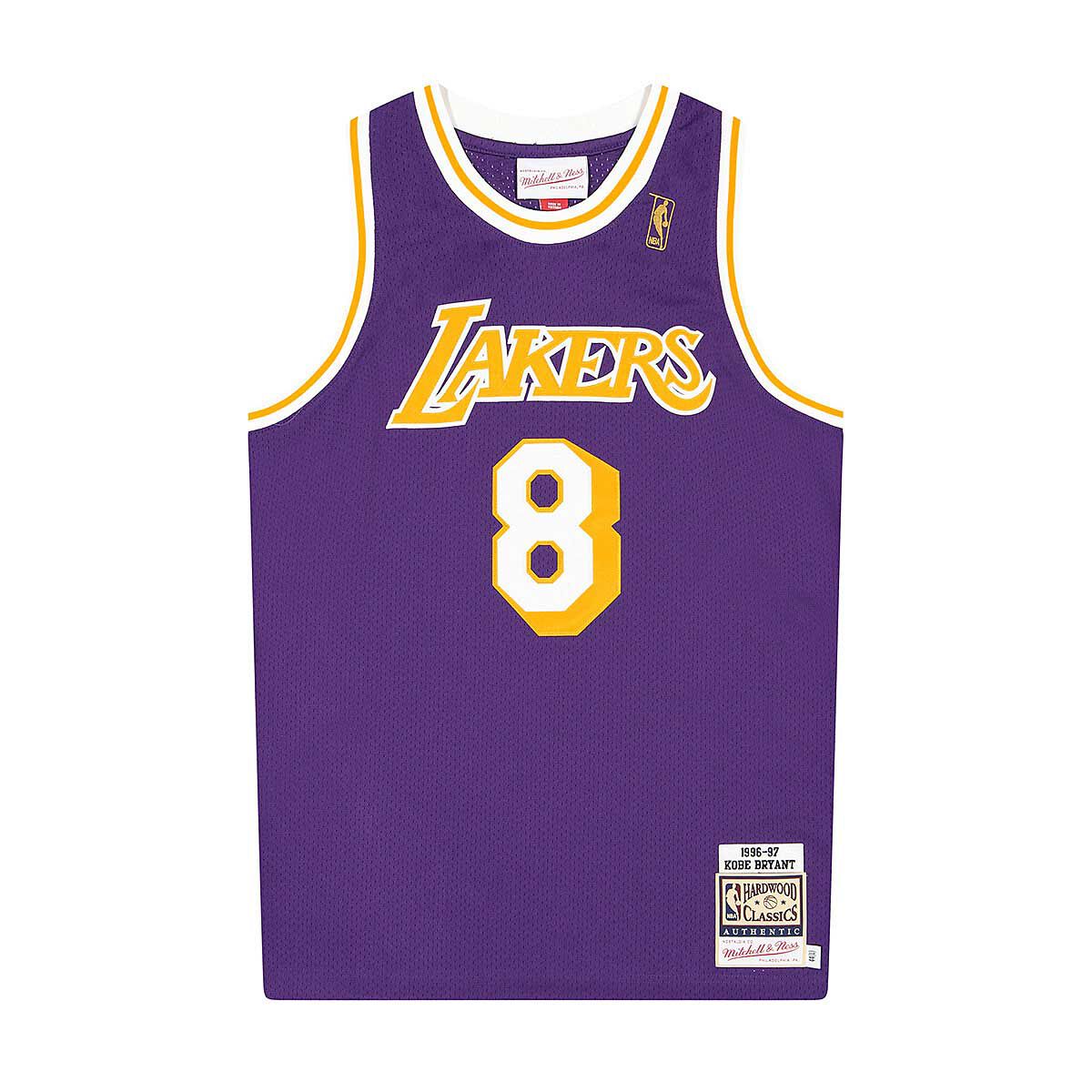 Retro 96 97 Kobe Bryant #8 Los Angeles Lakers Basketball Trikot Jersey Lila 