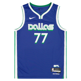 Nike Luka Doncic Dallas Mavericks Jersey Tee T Shirt Mens Small Dri Fit  Blue