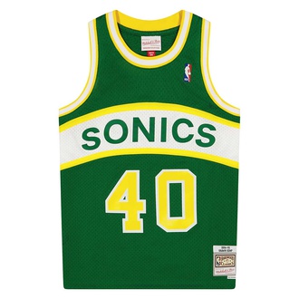 Ray Allen Seattle Sonics Vintage Adidas Swingman Jersey Yellow Green Mens  Large