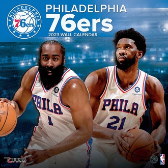 NBA Philadelphia 76ers Team Wall Calendar 2023