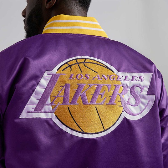 Satin Bomber Los Angeles Lakers Jacket - Jackets Masters