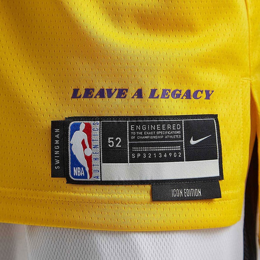 NBA LOS ANGELES LAKERS ICON SWINGMAN JERSEY ANTHONY DAVIS  large image number 5