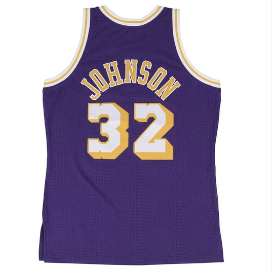 NBA LOS ANGELES LAKERS 1985-86 SWINGMAN ROAD JERSEY MAGIC JOHNSON  large afbeeldingnummer 2