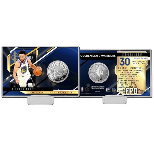 NBA Golden State Warriors Stephen Curry Silver Mint Coin Card  large image number 1