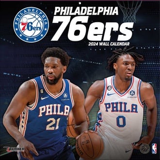 NBA PHILADELPHIA 76ERS 30 x 30CM WALL CALENDAR 2024