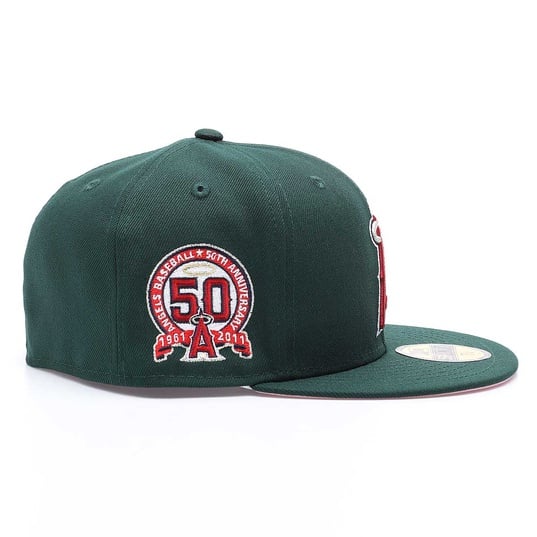 MLB ANAHEIM ANGELS 50th ANNIVERSARY PATCH 59FIFTY CAP  large image number 4