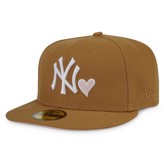 MLB NEW YORK YANKEES HEART PINK UNDER BRIM 59FIFTY CAP