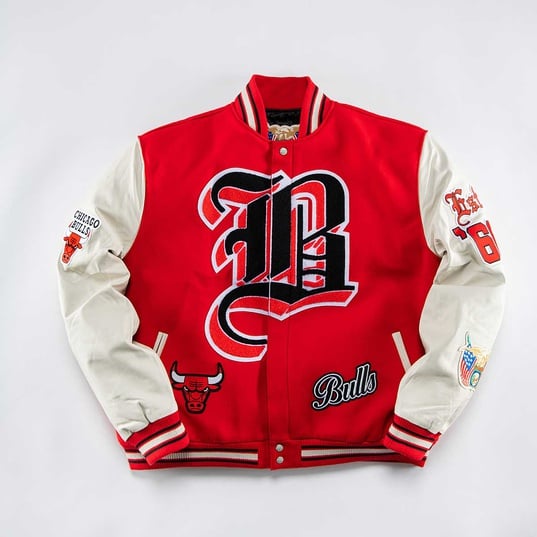 NBA CHICAGO BULLS WOOL AND LEATHER JACKET  large image number 1