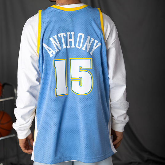 Mitchell And Ness Hardwood Classics Anthony Denver Nuggets Throwback Jersey  Larg