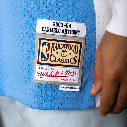 Mitchell & Ness Carmelo Anthony Denver Nuggets Light Blue Hardwood Classics  Swingman Jersey
