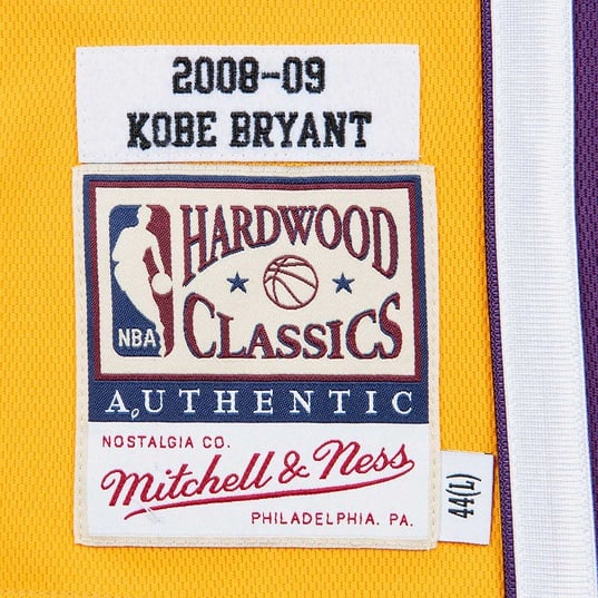 NBA LOS ANGELES LAKERS AUTHENTIC JERSEY - KOBE BRYANT 2008 - 09  large image number 3