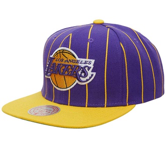 NBA LOS ANGELES LAKERS TEAM PINSTRIPE SNAPBACK CAP