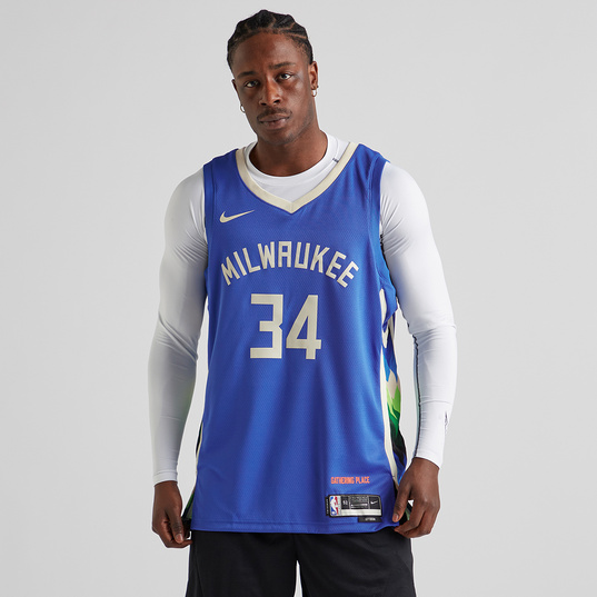 Nike Milwaukee Bucks City Edition Swingman Jersey Giannis Antetokounmpo  Blue