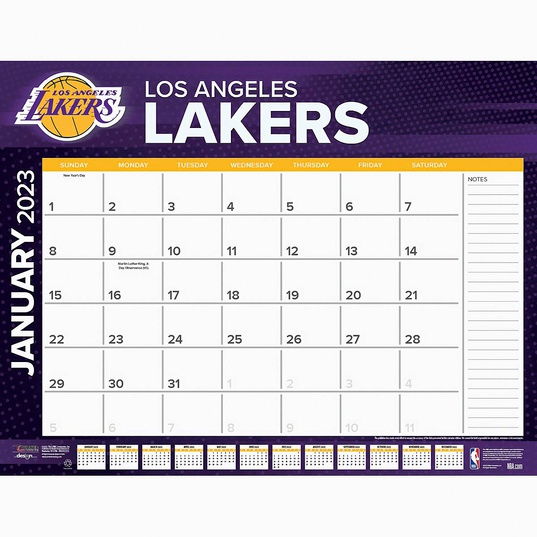 Buy Los Angeles Lakers NBA Desk Calendar 2023 for EUR 4.99 on KICKZ