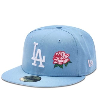 MLB LOS ANGELES DODGERS ROSE 75TH WORLD SERIES PATCH 59FIFTY CAP