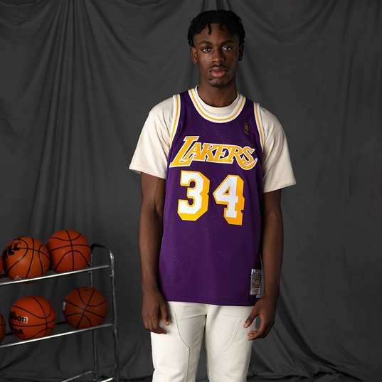 Los-Angeles Lakers Shirt Large Lebron-James Yellow Purple LA-Lakers Tee