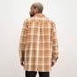 Long Oversized Checked Leaves Shirt  large image number 3