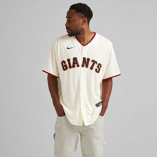 Men's San Francisco Giants Nike Cream Home Replica Custom Jersey