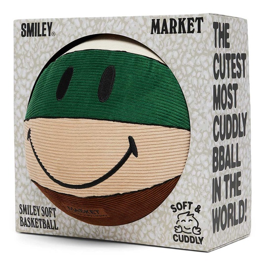 Smiley Cord Panel Plush Basketball  large image number 2