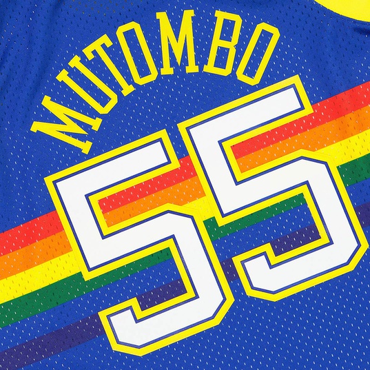 Mitchell & Ness Dikembe Mutombo Denver Nuggets Authentic 1991 Blue NBA Jersey