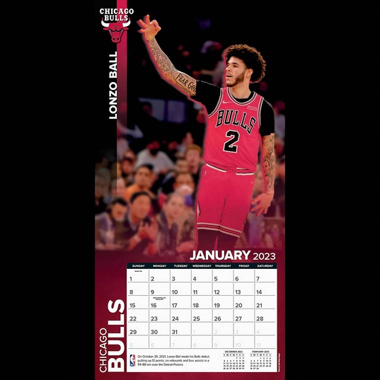 NBA Chicago Bulls Team Wall Calendar 2023  large image number 3