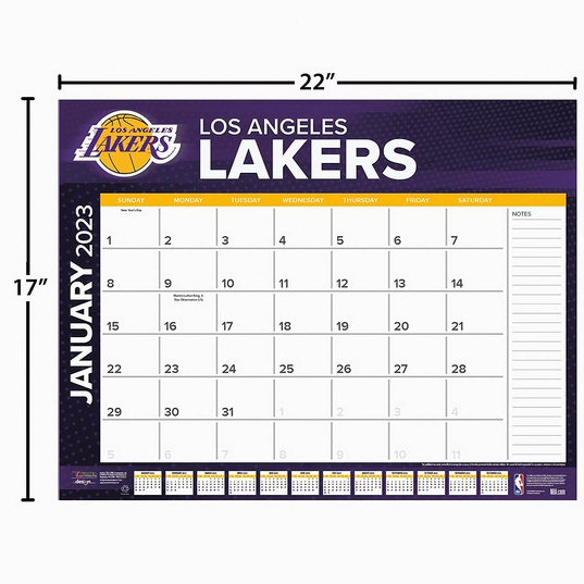 Los Angeles Lakers- NBA - Desk Calendar -2023  large numero dellimmagine {1}